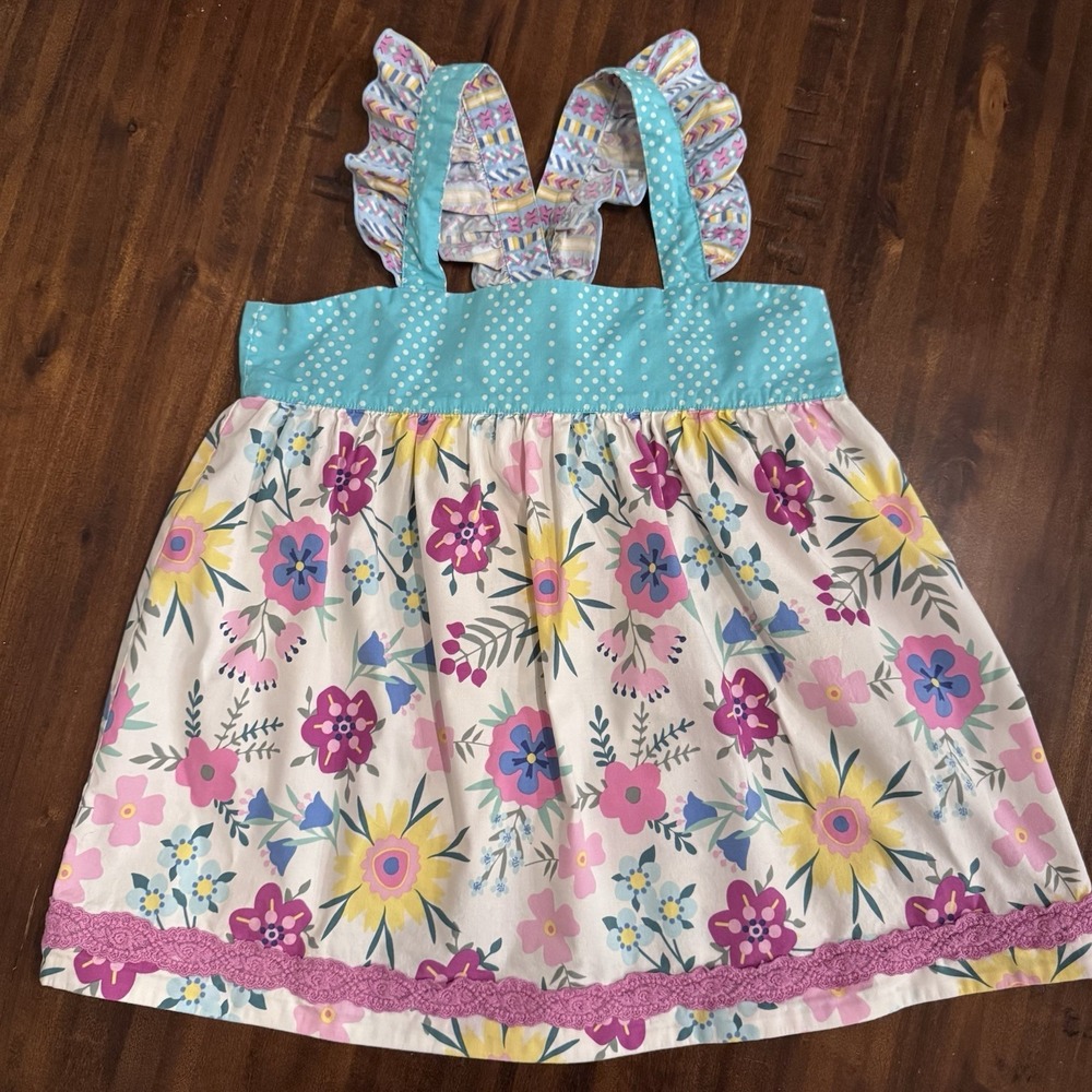 Matilda Jane Girl's Sz 8 Dream Chasers Floral Imagination Tunic Floral Spring